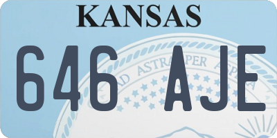 KS license plate 646AJE