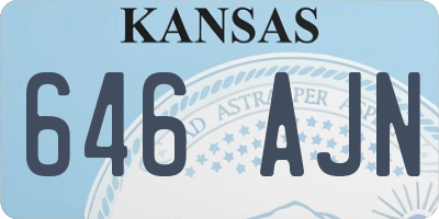 KS license plate 646AJN