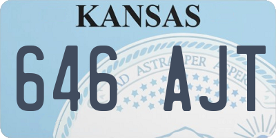 KS license plate 646AJT