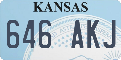 KS license plate 646AKJ