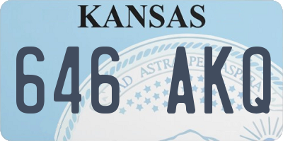 KS license plate 646AKQ
