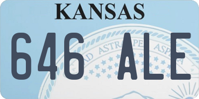 KS license plate 646ALE