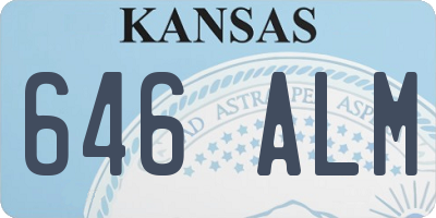 KS license plate 646ALM