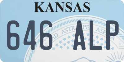 KS license plate 646ALP
