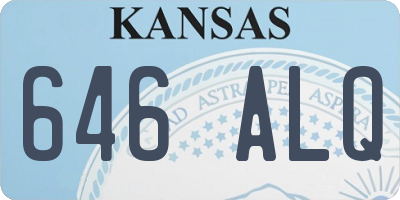 KS license plate 646ALQ