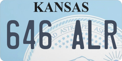 KS license plate 646ALR