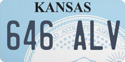 KS license plate 646ALV