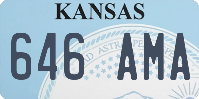 KS license plate 646AMA