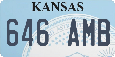 KS license plate 646AMB