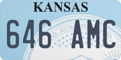 KS license plate 646AMC