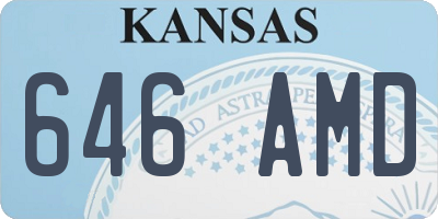 KS license plate 646AMD