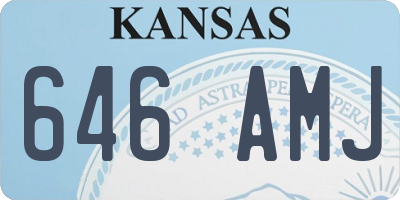 KS license plate 646AMJ