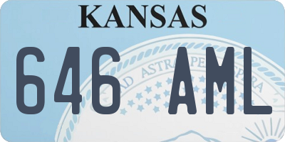 KS license plate 646AML