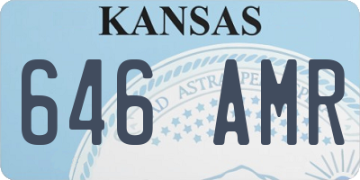 KS license plate 646AMR