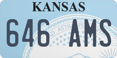 KS license plate 646AMS