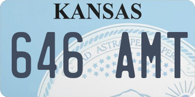 KS license plate 646AMT