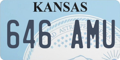 KS license plate 646AMU