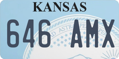 KS license plate 646AMX