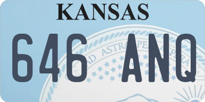 KS license plate 646ANQ