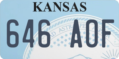 KS license plate 646AOF