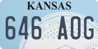 KS license plate 646AOG