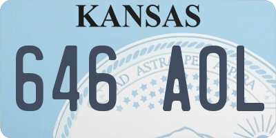 KS license plate 646AOL