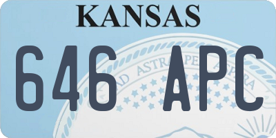 KS license plate 646APC