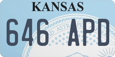 KS license plate 646APD