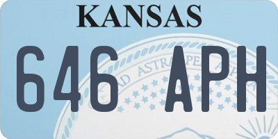 KS license plate 646APH