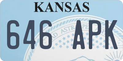 KS license plate 646APK