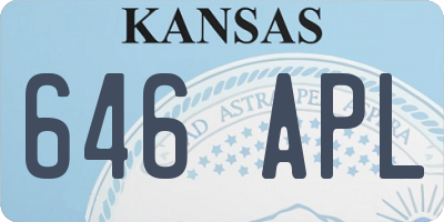 KS license plate 646APL