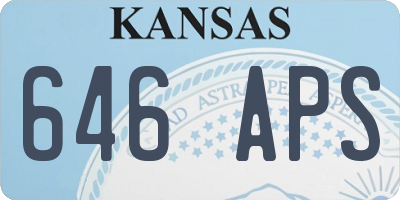 KS license plate 646APS