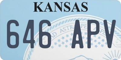KS license plate 646APV