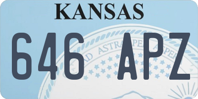 KS license plate 646APZ