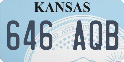KS license plate 646AQB