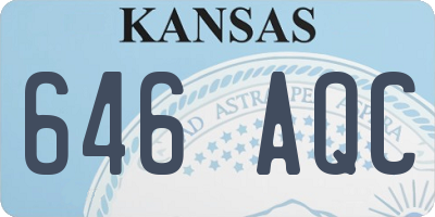 KS license plate 646AQC
