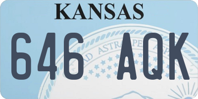 KS license plate 646AQK