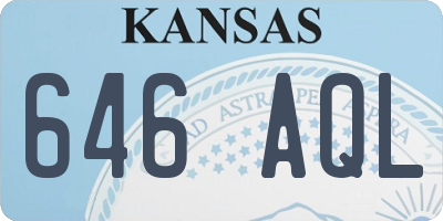 KS license plate 646AQL