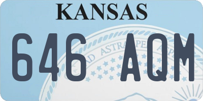KS license plate 646AQM