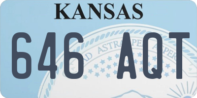 KS license plate 646AQT