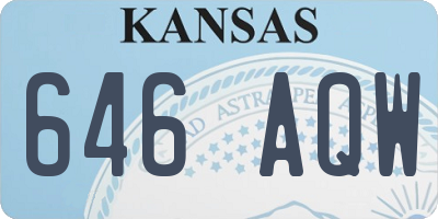 KS license plate 646AQW