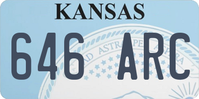 KS license plate 646ARC