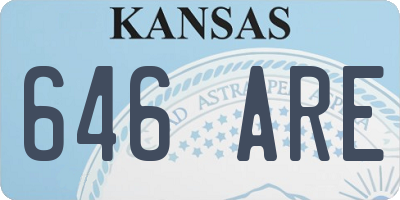 KS license plate 646ARE