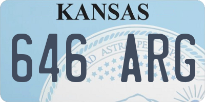 KS license plate 646ARG