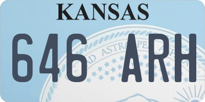KS license plate 646ARH