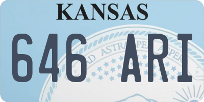KS license plate 646ARI