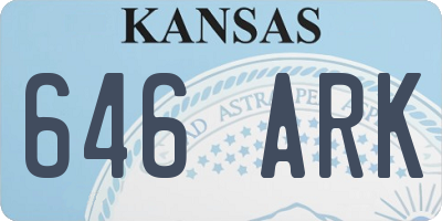KS license plate 646ARK