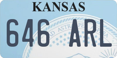 KS license plate 646ARL
