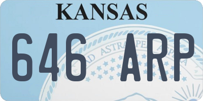 KS license plate 646ARP