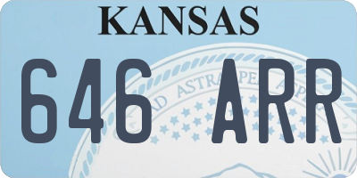 KS license plate 646ARR